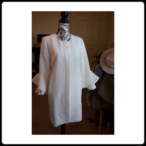 The Limited White Rose Embroidered Coat